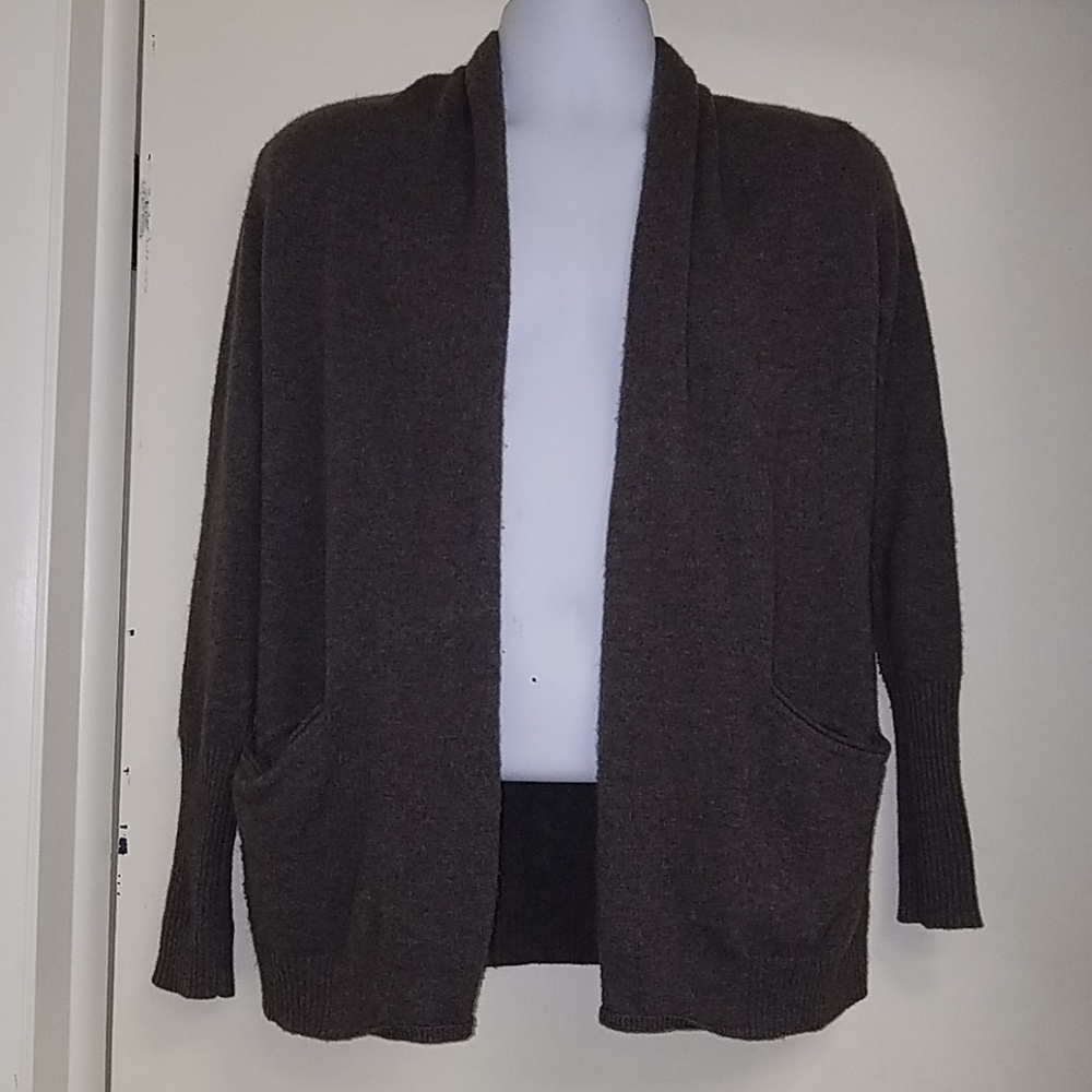 Max Studio 100% Cashmere Open Cardigan Sweater